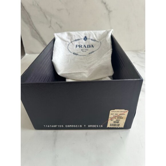 PRADA Gray Black Suede Animal Print Heels Size 40.5 - Picture 12 of 12